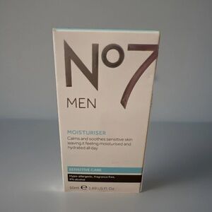 No7 Men's Sensitive Skin Moisturizer, Fragrance Free No 7
